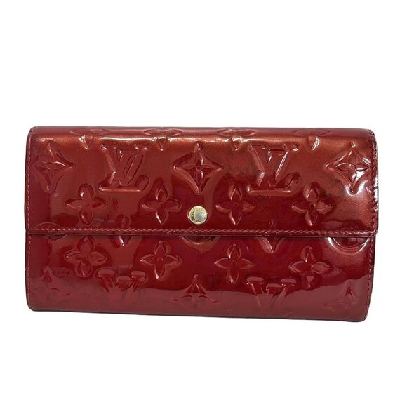 Auth LOUIS VUITTON Portefeuille Sarah M93530 Pomme d'Amour Monogram Vernis - Picture 1 of 6